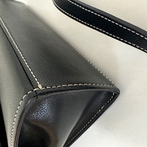 Vintage Yves Saint Laurent YSL Black Leather Top Handle With Strap - Picture 7 of 13